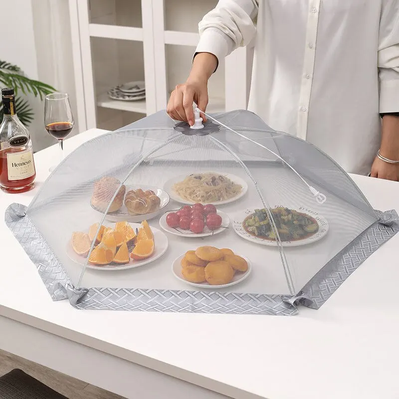 

Foldable Food Covers Dining Table Mesh Cover Home Anti Fly Mosquito Tent Umbrella Picnic Protect Kitchen Accessories reusable