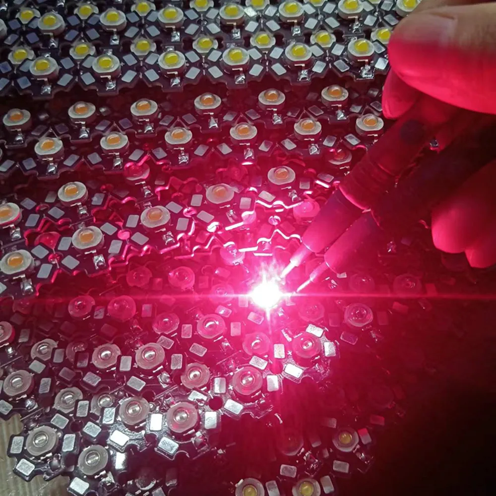 

3 Вт, темно-красный, высокая мощность 660 нм, фотоэмиттер для роста растений, фотоэмиттер, мА, звезда 20 мм