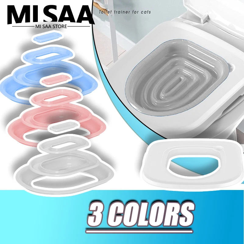 1 PC Cat Toilet Training Kit 3 Colors CoReusable Trainer Cat Litter Boxes Pets Teach Cats to Use Toilet Trainer Pet Accessaries,cat toilet trainer