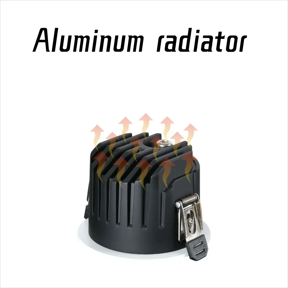 내장형 LED 눈부심 방지 다운라이트 IP65 방수 SMD 5W 10W 12W 20W 알루미늄 AC85-265V 욕실, 주방, 발코니에 적합