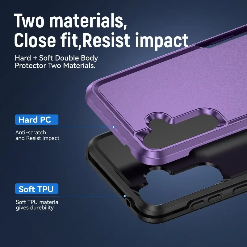 Luxury Armor Shockproof Mobile Phone Case with Soft and Hard Double Protection