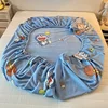 Doraemon cartoon Bed Hat sheet Thickened Flannel Cute Doraemon Bed Sheet All-inclusive Non-slip Dormitory Bedspread 5