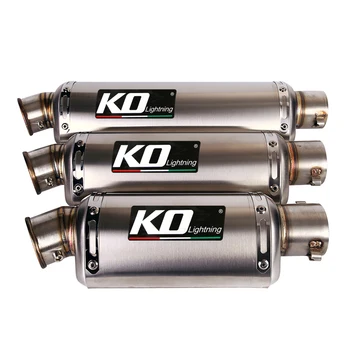 51mm Universal Motorcycle Exhaust Muffler With DB Killer 310/370/440mm Stainless Steel Modify For ATV Street Bike