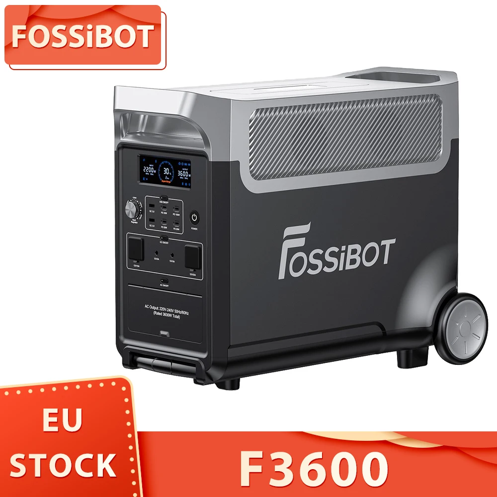 Fossibot F3600 Centrale Elettrica Portatile 3840Wh Lifepo4 Generatore Solare 3600W Uscita Ca 2000W Max Carica Solare 13 Porte Di Uscita