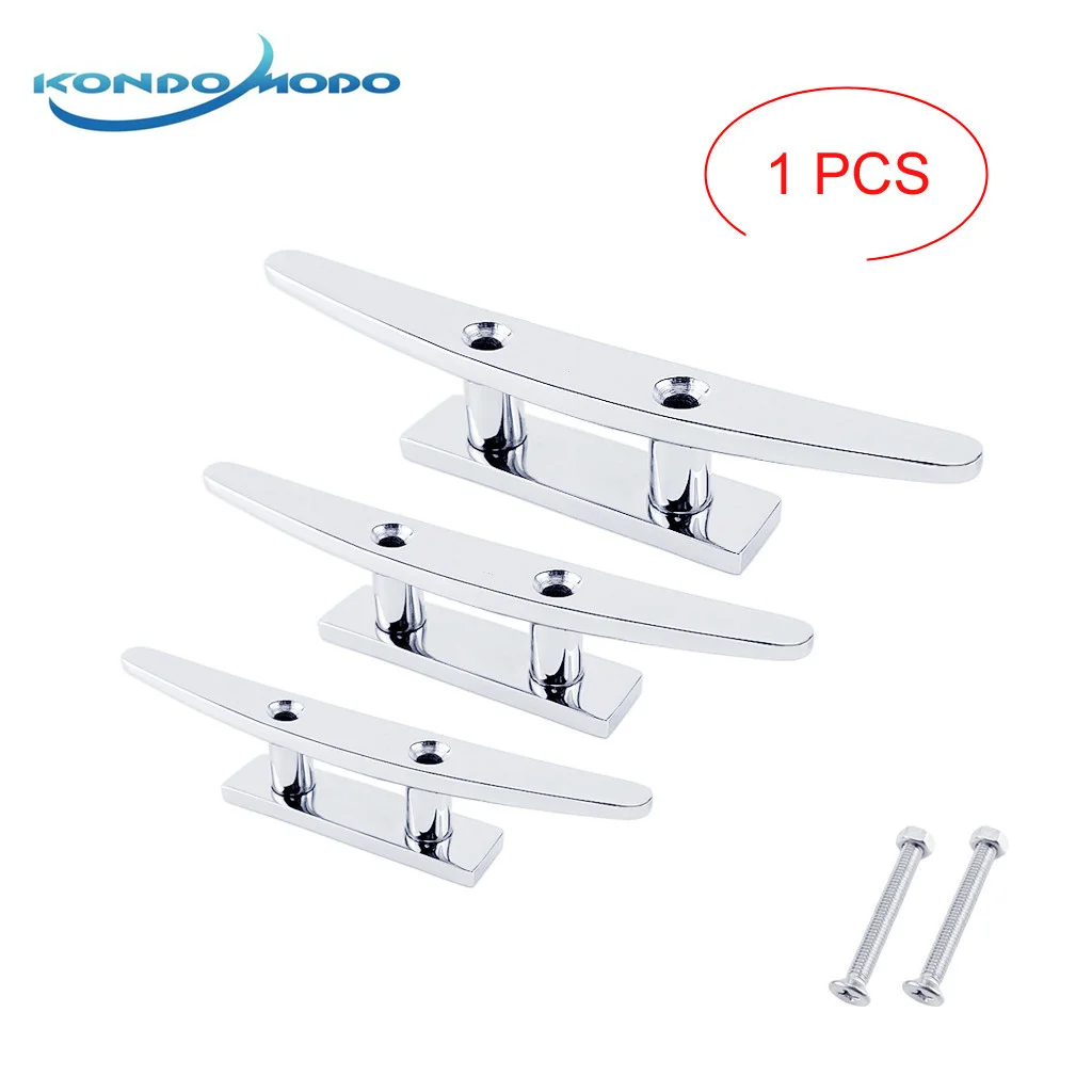 

Marine Stainless Steel 316 Low Flat Cleat Boat Cleats Deck Rope Cleat Mooring Dock Cleat Yacht Boat Accessories Lock Bolt