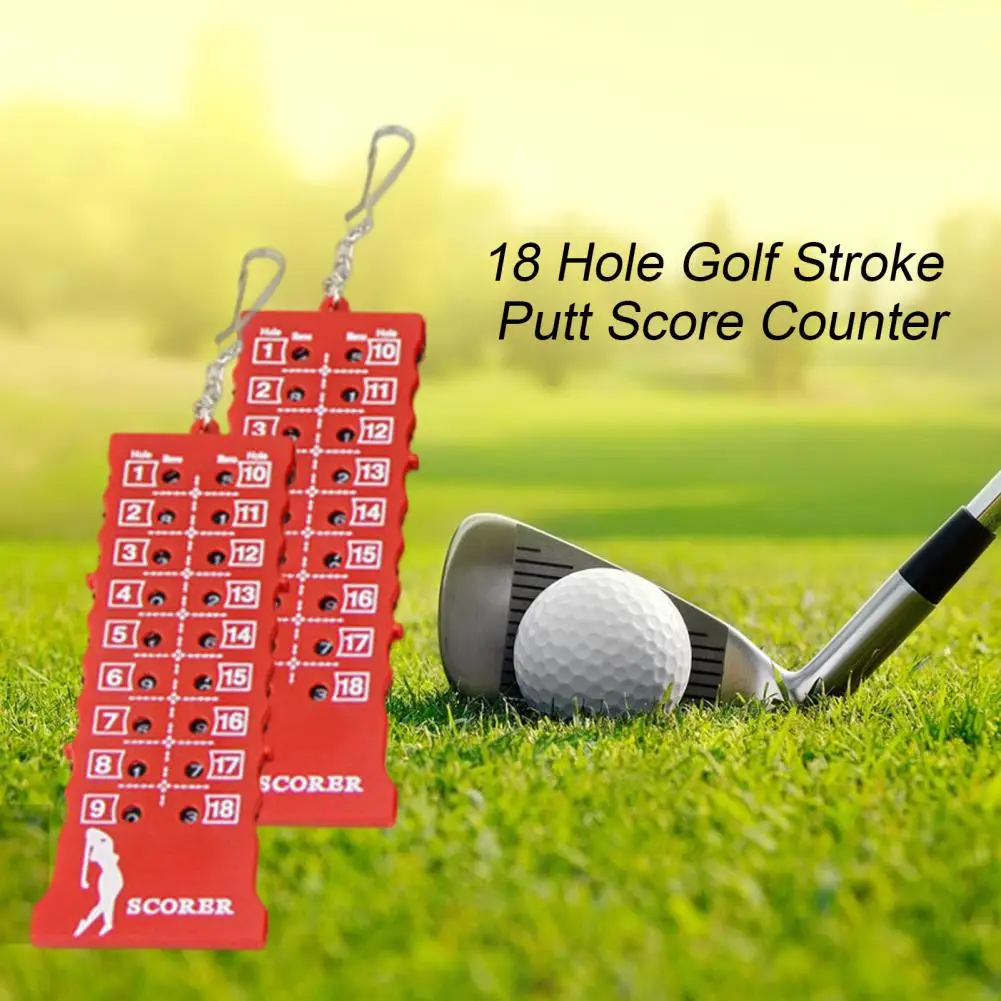 

Matte Texture Simple to Use Golf Score Indicator with Key Chain Metal Golf Stroke Counter Anti-crack Golf Sport