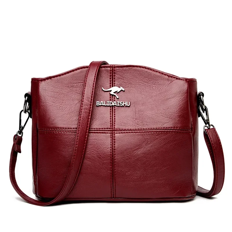 

JBTP New Splicing Middle-aged Single Shoulder Messenger Bag Fashion Mother Middle-aged Handbag Cross-border Women's Purse Bag