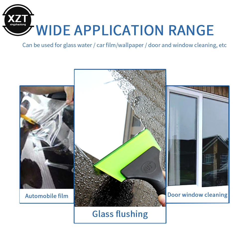 Rubber Blade Handled Squeegee Car Wash Tinting Window Cleaning Scraper Glass Wrap Film Vinyl Bubble Remove Tool