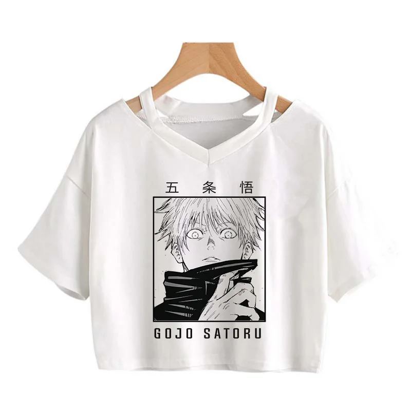 Tshirt Manga Japanese Anime Jujutsu Kaisen T Shirt Gojo Satoru Tops Yuji Itadori Graphic Tees Cool T-shirt 90s Gothic Clothes white polo t shirt T-Shirts