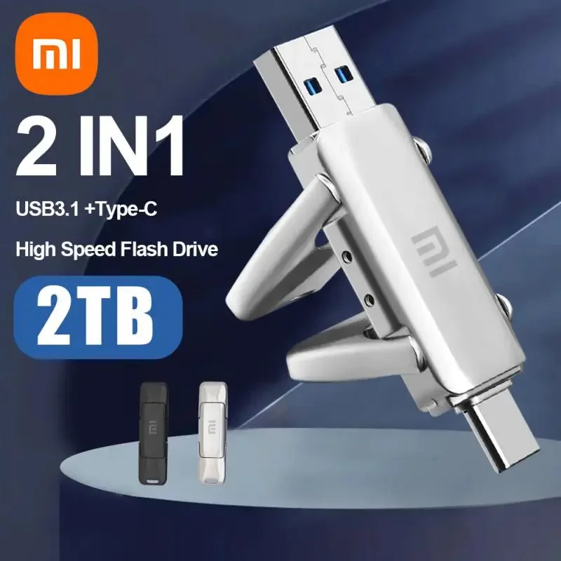 

Xiaomi 2 In 1 USB Pen Drive 2TB 1TB 128GB USB 3.1 TYPE-C Flash Drives OTG Mobile Phone Memory Stick High Speed USB Stick Gift