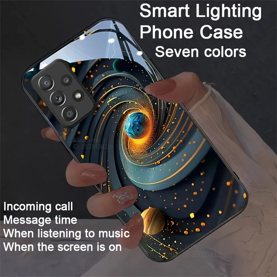 Starry Night Sky Colorful Luminous LED Universe Phone Cover