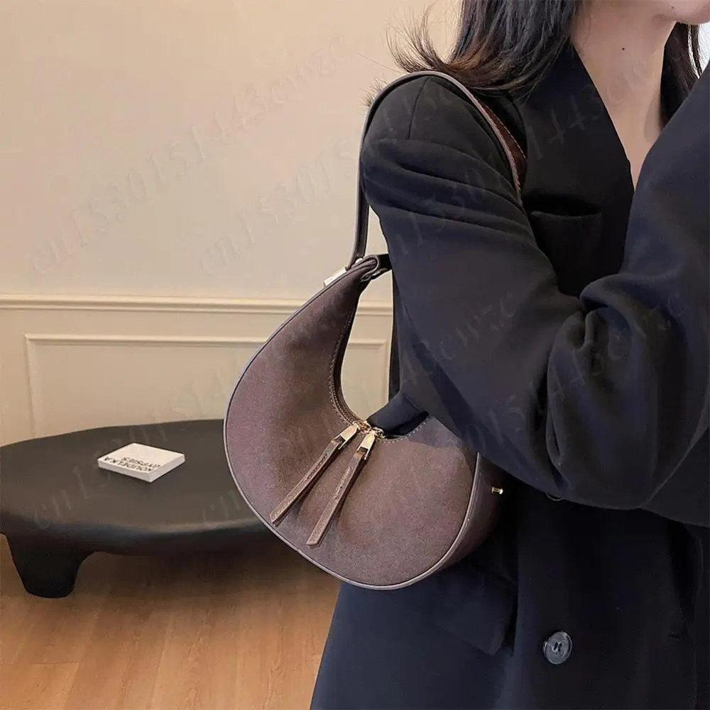 Borsa A Tracolla Donna In Ecopelle Morbida - Forma Trapezoidale Hobo, Cinturino Regolabile, Elegante Per Città E Ufficio - 4