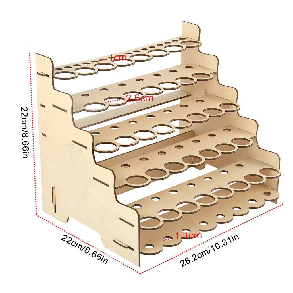 Model Paint Organizer Multi-layer Pigment Rack Exquisite Convenient Tool Holders DIY Pigments Shelf with Multiple Slots 6