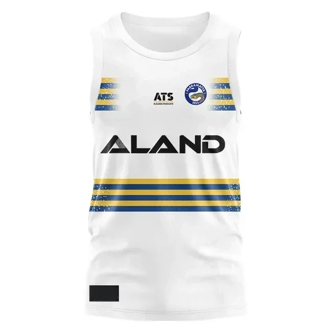 thumbnail image 1 of Camiseta de rugby de local/visitante Parramatta Eels 2024 - Talla para hombre: S-XXXL (nombre y número personalizados impresos), 1 of 5