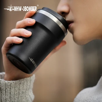 MHW-3BOMBER 360ml standardisPortable Thermo Tasse Pour Café Tasse D'eau Tasse En Acier Inoxydable Tasse Extérieure Avec Couvercle Voyage De Voiture étanche 1