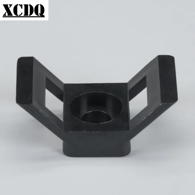 50pcs 100pcs HC Series PC Board Screw Fixed Plastic Cable Tie Holder Fixing Seat Wire Manager Cable Tie Mount for home cable mount holder cable tie mount