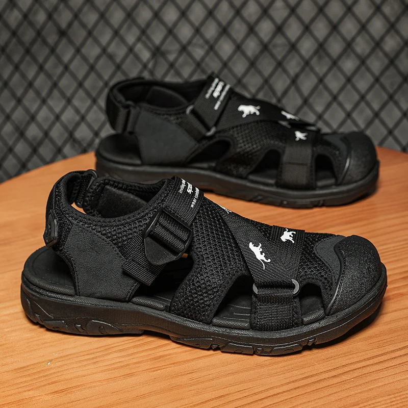 

New Summer Men's Casual Beach Outdoor Water Shoes Breathable Hiking Fashion Hiking Climbing Fishing Leather Casual Sandals