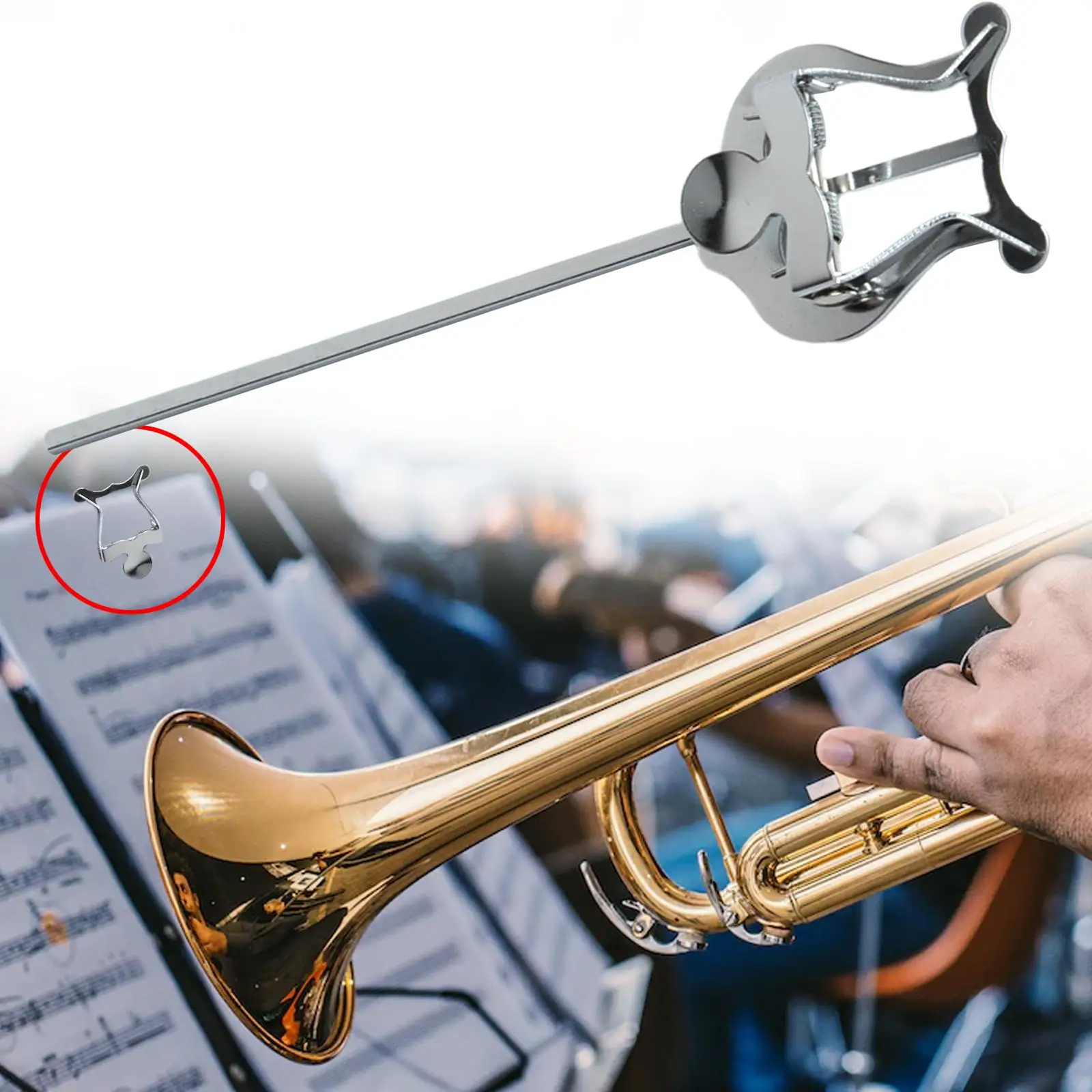 Euphonium Marching Clip, Saxophone Lyre Replacement with Sheet Music Holder