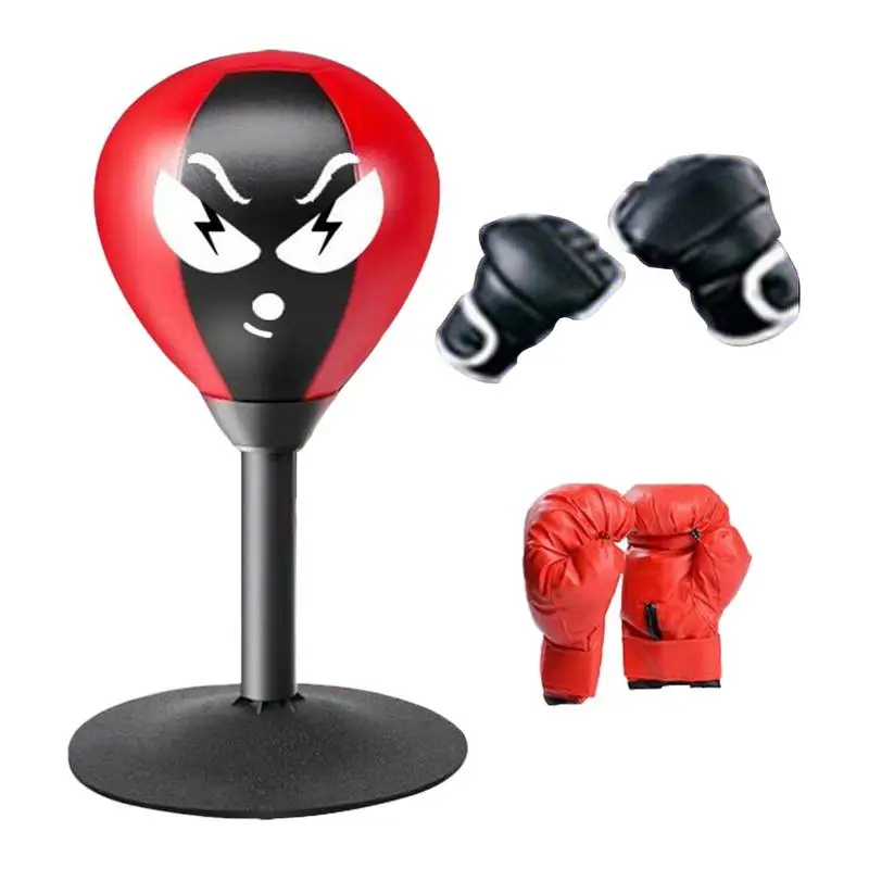 Desktop Punching Bag Heavy Duty Table Boxing Punch Ball with Strong Suction Cup Stress Relief Boxing Practice for Kids Adults