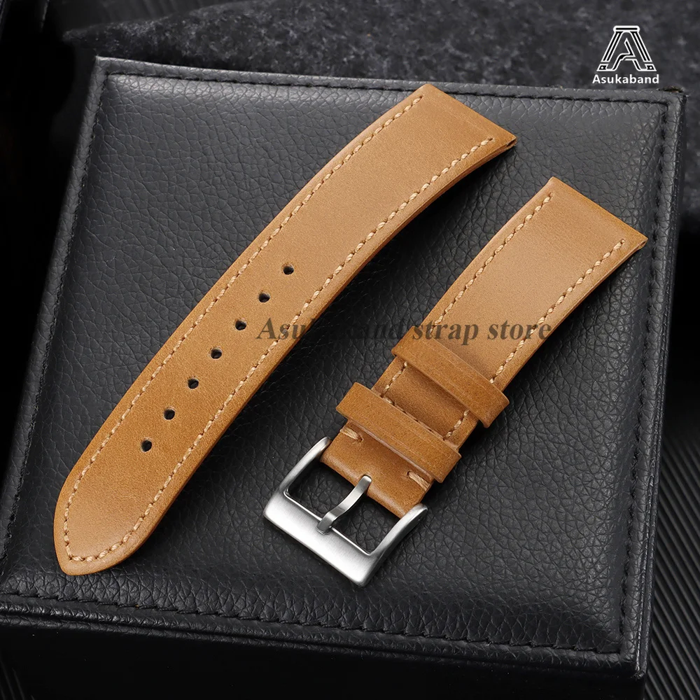 Oil Wax Crazy Horse Leather Watchband - Premium Men's and Women's Wristband