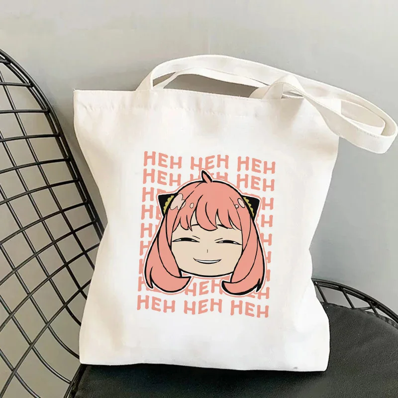 Manga SPYFAMILY Spy X Family Shopping Bag Tote Harajuku Shopper Bag Women Canvas Shoulder Bag Female Ulzzang Eco Large-capacity 