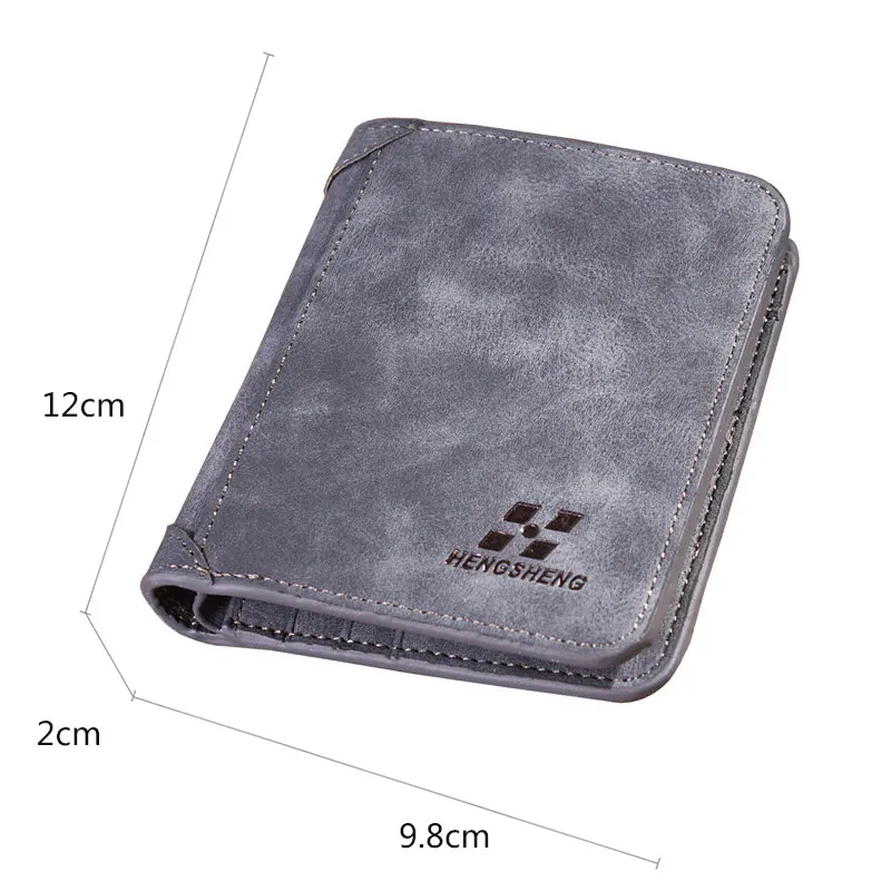 New Short Men Wallets Small Card Holder Photo Holder Vintage Male Purses Engraved Wallets High Quality Leather Men Wallet Clutch 5