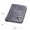 New Short Men Wallets Small Card Holder Photo Holder Vintage Male Purses Engraved Wallets High Quality Leather Men Wallet Clutch 5