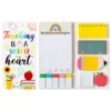 Teaching is A Work of Heart Sticky Notes Set Blackboard Self-Stick Note Pads Teacher Appreciation Gift Writing Memo Pads School 1