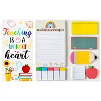 Teaching is A Work of Heart Sticky Notes Set Blackboard Self-Stick Note Pads Teacher Appreciation Gift Writing Memo Pads School 1