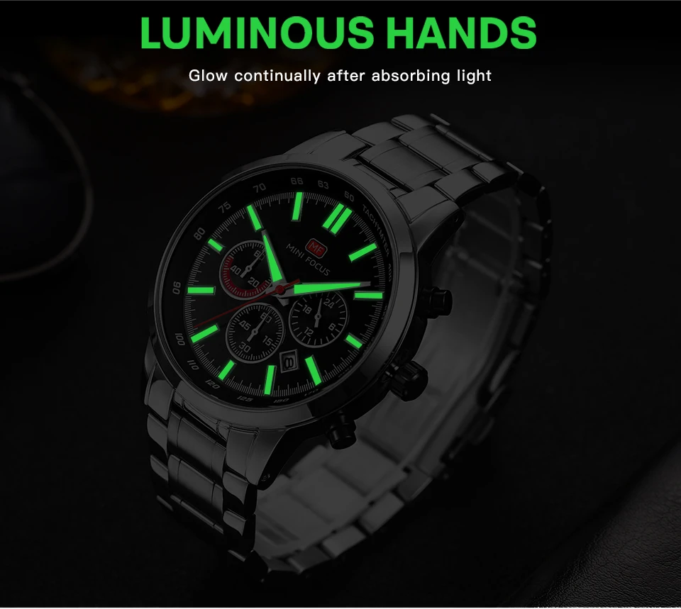 MINI FOCUS quartzhorloge voor heren Waterdicht_voghion.com