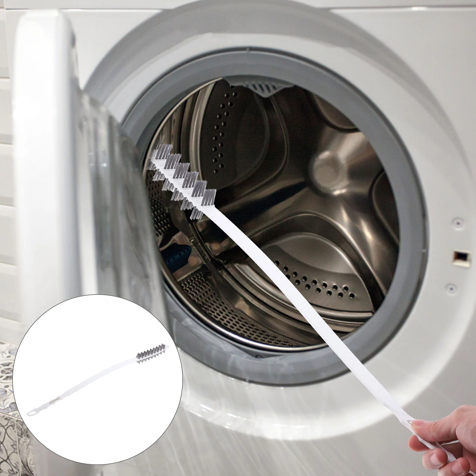 

Drum Washing Machine Brush Dryer Cleaner Long for Machines Cleaning Supplies