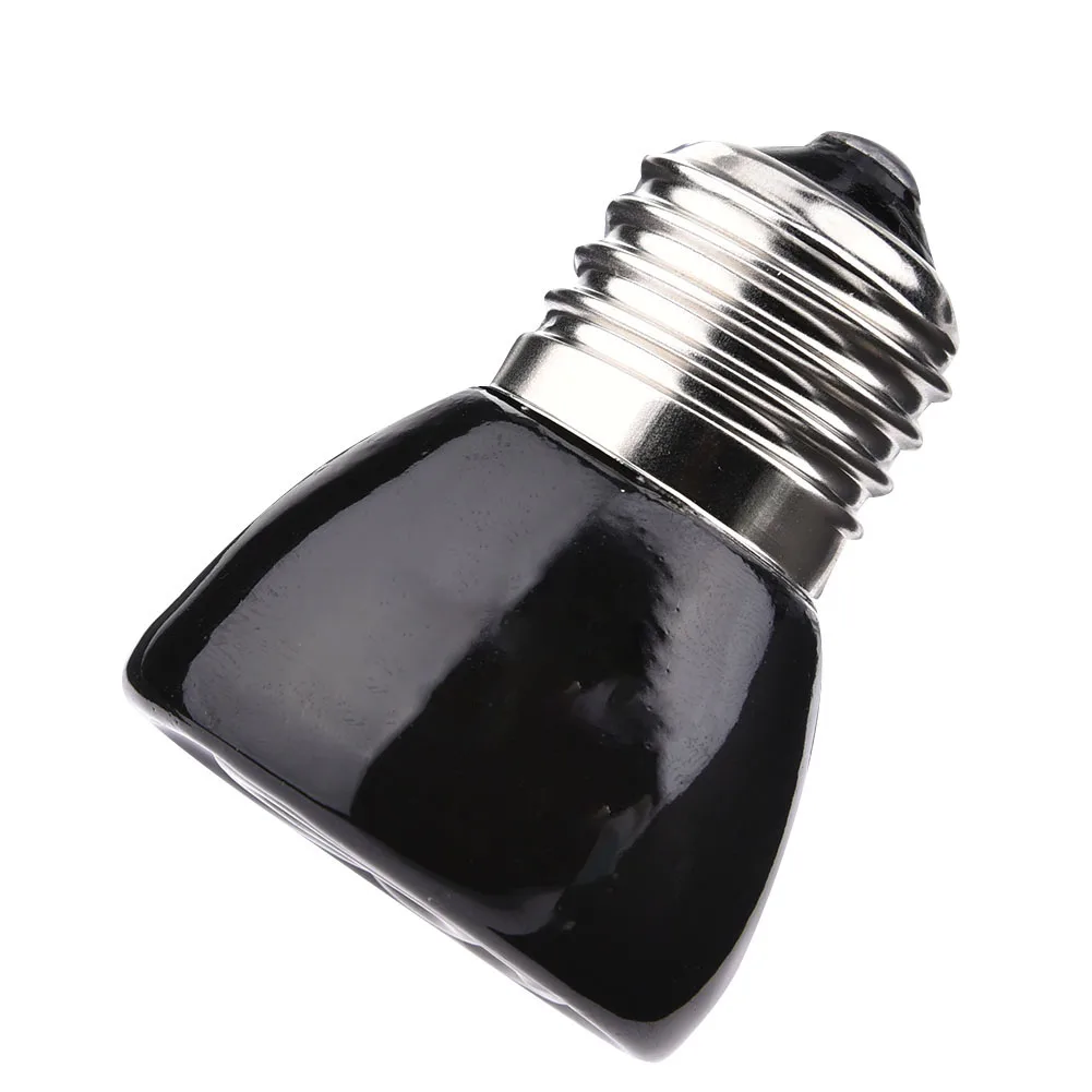 Reptile heating lamp reptile light bulb reptile lamp bulb E27 Pet Heating Lamp Black Ceramic Emitter Heat Light Bulb Pet Brooder Chickens Reptile Lamp 25W 50W 75W 100W 110220V