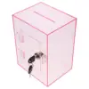 Acrylic Money Box Clear Tip Box Lock for Fundraising Donation Suggestion Complaint Letter Storage Container Portable 1