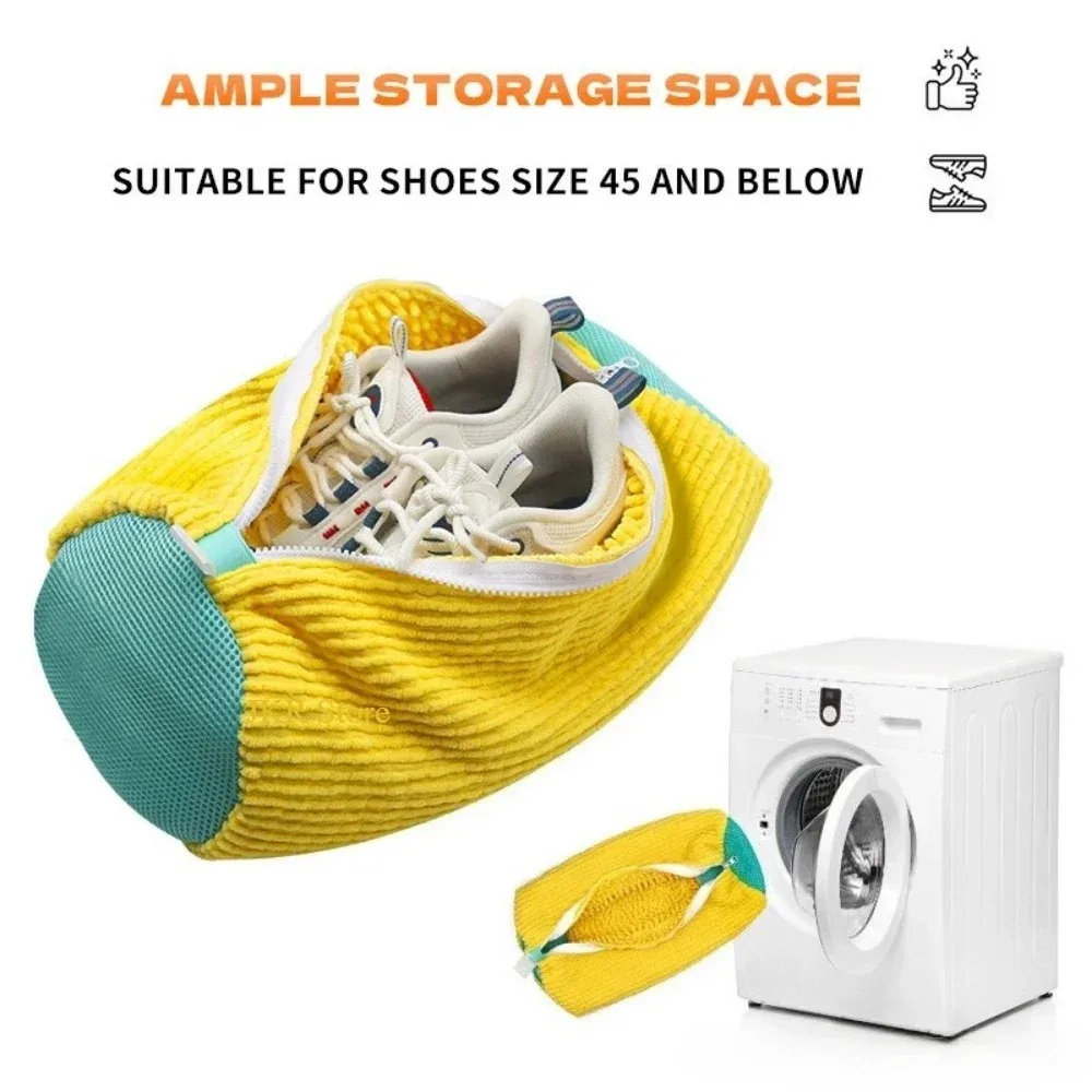1/2PCS Washing Shoes Bag Cotton Laundry Fluffy Fibers Easily Remove Dirt Washing Bags Anti-Deformation Shoes Clothes Organizer