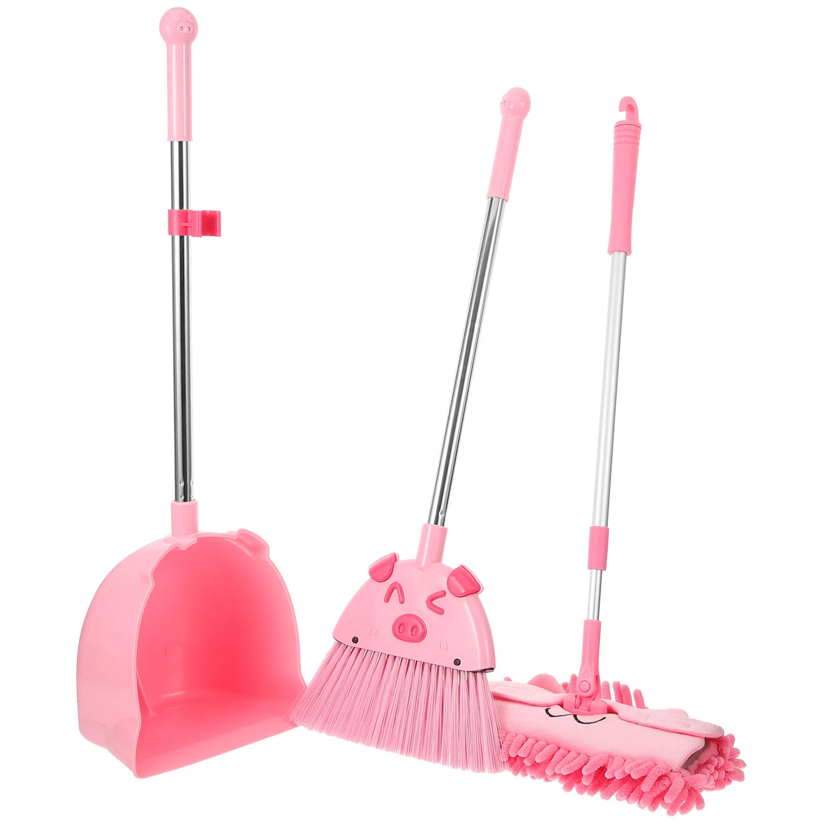 

Children's Broom and Dustpan Floor Mops with Squeezer Toddler Suit Home Kid's for Kids Long Handle