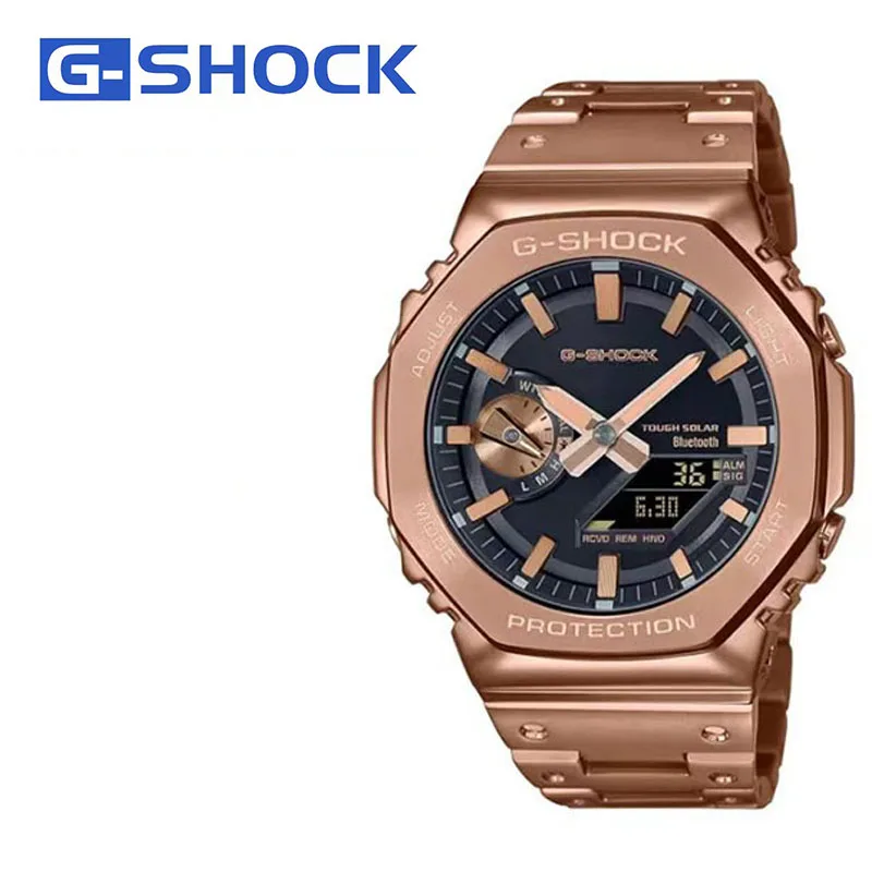 

G-SHOCK GM-B2100BD серия розово-золотого цвета Металлические модные водонепроницаемые мужские часы с секундомером, стальные высококачественные мужские часы