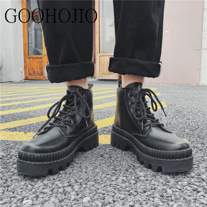 

Мужские высокие ботинки из ПУ кожи, размеры 39-44
