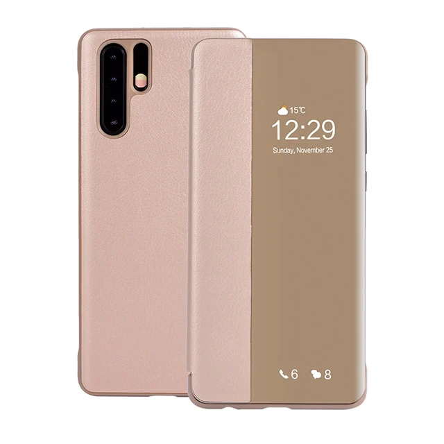 Leather Smart View Flip Cover Phone Case