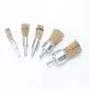 2pcs Brass Wire Wheel Brush 10/12/16/20/25/30mm Copper Polishing Cleaning Grinding Head Rotary Tool For Drill Metal Rust Removal 1