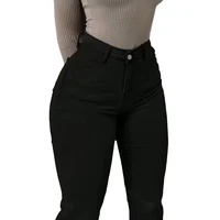 Black plus Size Women's Slim Fit Elastic Denim Jeans Casual Fashion Tight Ladies' Denim Pants Comfortable Stretchy Casual Wear - Image 4