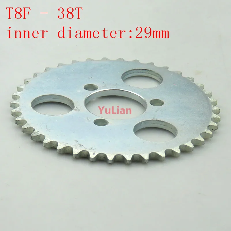 T8F-38T Rear Sprocket 29mm Silver 38 Tooth For 43cc 49cc Minimoto Moped Scooters 2 Stroke Engine Pocket Bike Mini Quad ATV