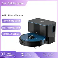 OKP L3 Robot Vacuum,3800Pa Suction, Lidar Obstacle Navigation and  Home Mapping,70-Day Capacity Self Empty Base,Perfect for Hair 1