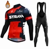 2024 STRAVA Bike Jersey Set Cycling Men Winter Bicycle Clothing Long Sleeve Cycling Jersey Man Road Bikes Bib Shorts Bycicle 1