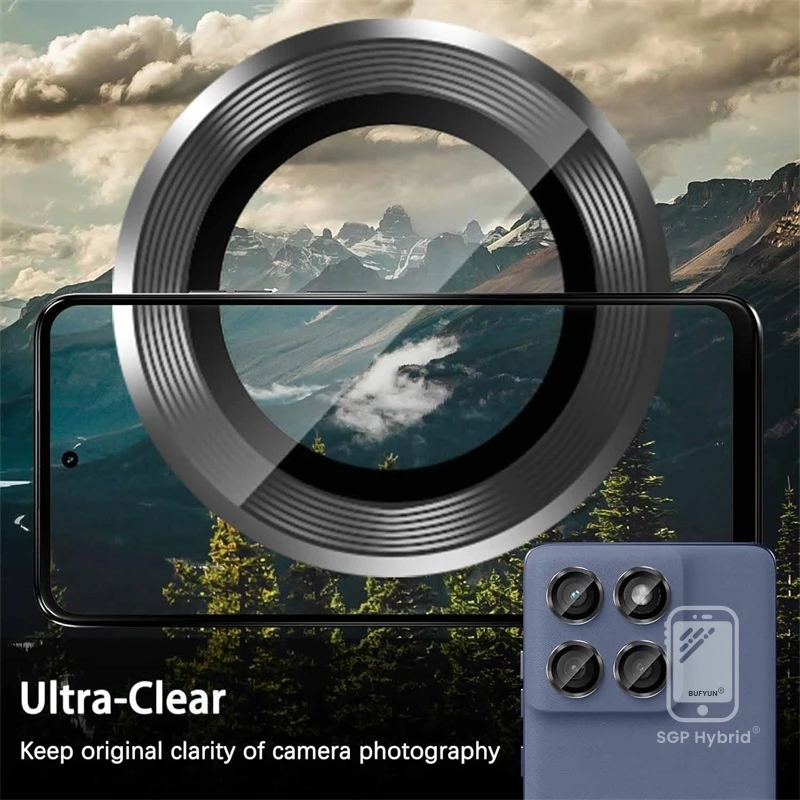 Aluminum Alloy Ring Camera Glass - 9D Rear Lens Cap