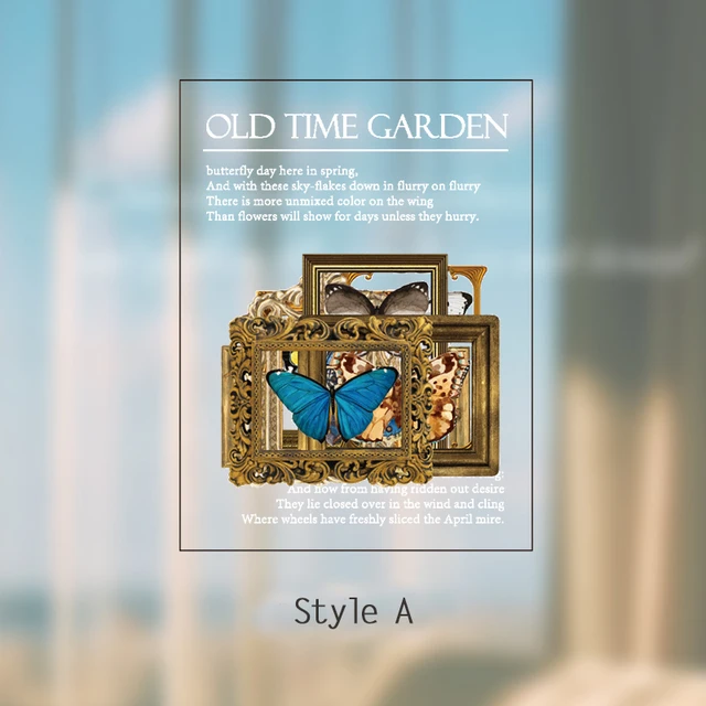 Mr.paper 40 Pcs 6 Designs Butterfly Deco Diary Sticker Scrapbooking Planner Decorative Label Stationery Decal Scooter Stationery A