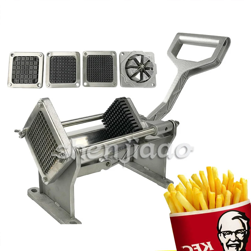 Electric French Fry Cutters Manual Potato Slicer Fruit Vegetable cutter slicer Potato Cutting Machine With 4 Blades