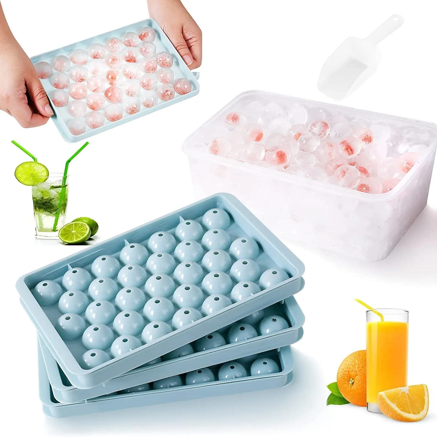 Ice Ball Mold Hockey Frozen Whiskey Ball Popsicle Ice Cube Tray