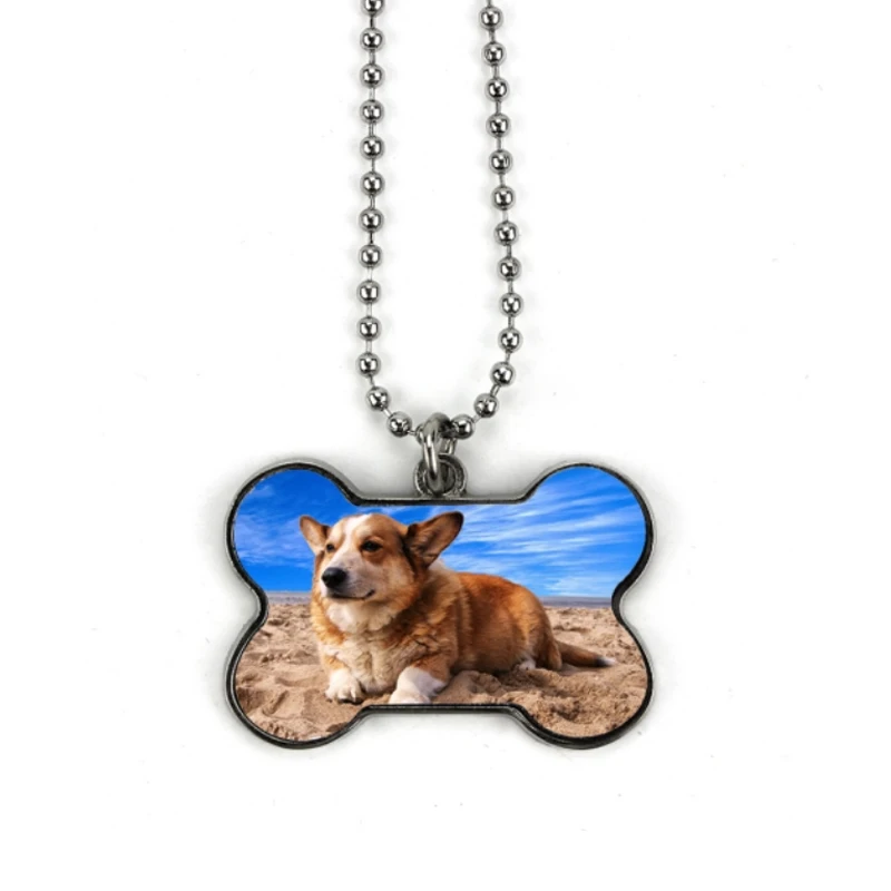 

Бесплатная доставка 3 шт. персонализированные металлические сублимационные Жетоны для собак ожерелье заготовки с двусторонней печатью