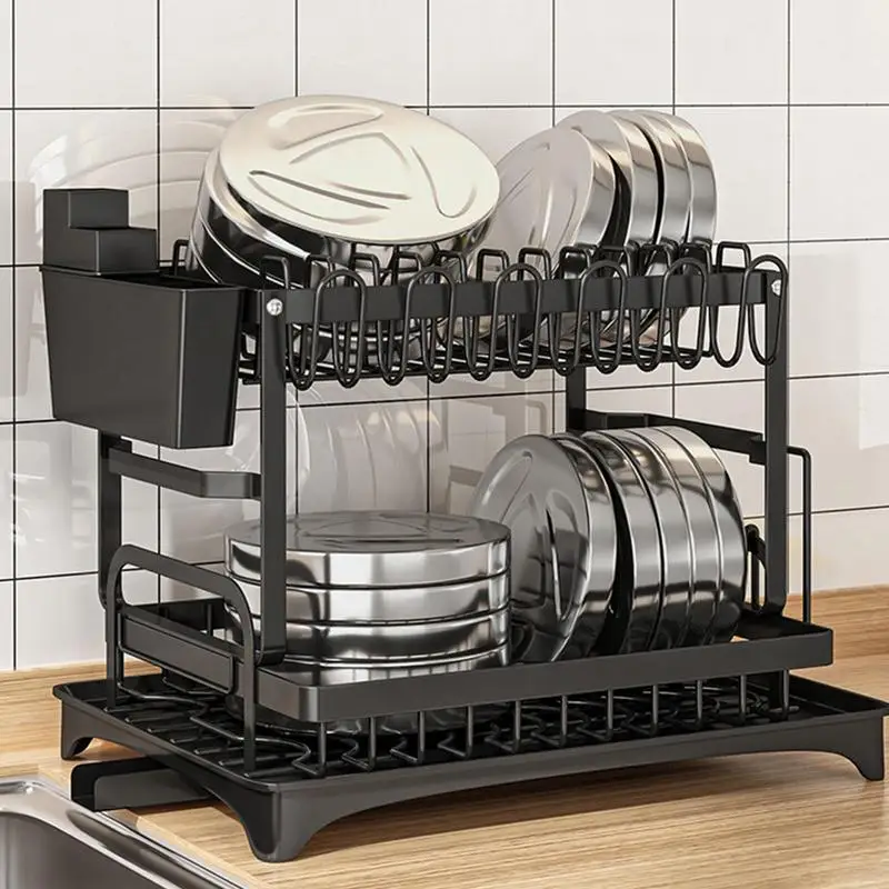 

Household Tableware Drain Rack Rust-Proof Carbon Steel Dish Drainer 1pcs Dish Organizer Rack Kitchen Organizer Drying Rack