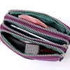New Fashion Big Capacity Women Wallet Make-up Bag Coin Purse Mini Bag with Three Zipped Portable Women Wallets Phone Pouch 6